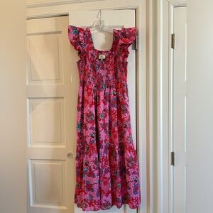 Tuckernuck smocked flutter sleeved sundress size M